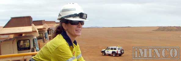 Women in mining. Mining jobs for women - dump truck driver