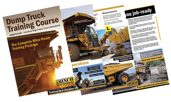 Dump truck training brochure Brisbane - iMINCO