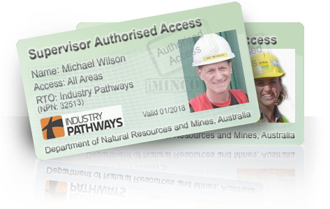Mining Supervisor sample generic mining induction card