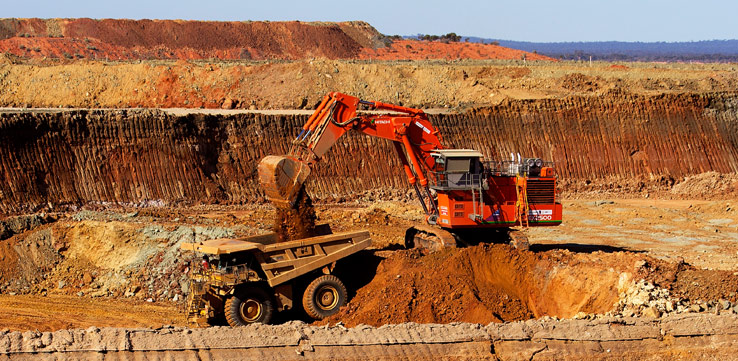 Heavy Excavator Operators Coal Mining Production Australia